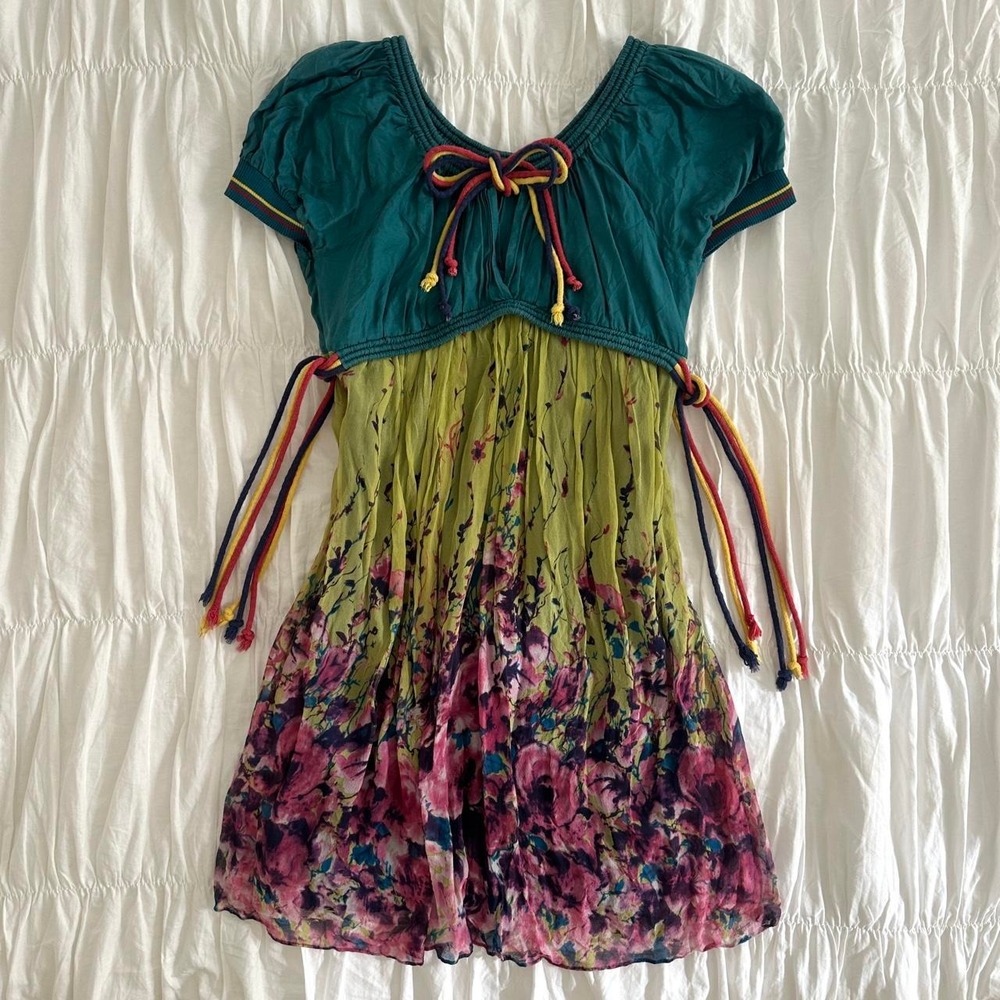 Y2K VINTAGE 100% Silk Chloe Baby Doll Mini Dress